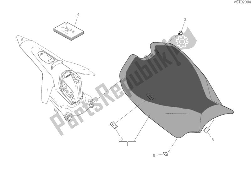 Toutes les pièces pour le Siège du Ducati Superbike Superleggera V4 USA 998 2020